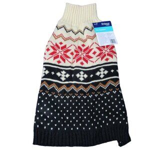 Frisco Fair Isle Snowflake Dog Christmas Sweater Med  Acrylic Festive Warm New